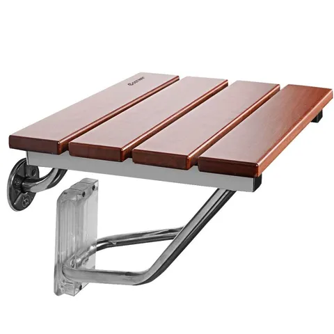 BOXED 15" FOLDING SHOWER SEAT BENCH 300LB CAPACITY FOR SENIOR - COFFEE (1 BOX)