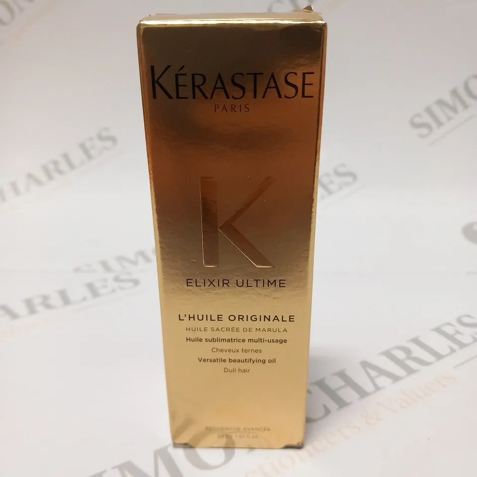 BOXED KERASTASE PARIS ELIXIR ULTIME L'HUILE ORIGINALE VERSATILE BEAUTIFYING OIL 30ML