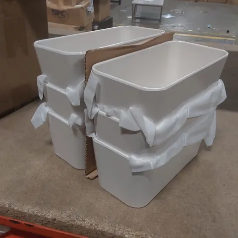 BOX OF 6x BRAND NEW CREATIVE WHITE TOKYO BAMBOO MELAMINE TRAYS