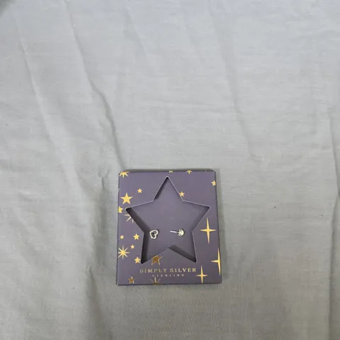 SIMPLY SILVER STERLING SILVER EARRINGS – PURPLE STAR PACKAGING CUBIC .