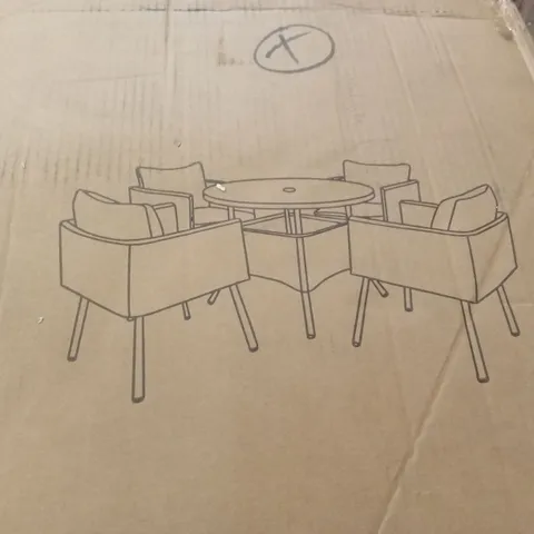 BOXED ANTIGUA SET OF 2 OUTDOOR CHAIRS // CHAIRS ONLY (1 BOX)