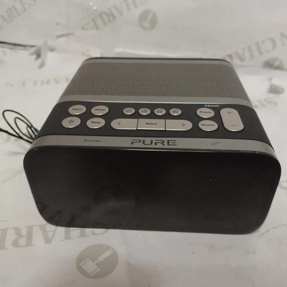 PURE SIESTA S6 DAB/DAB+/FM BLUETOOTH BEDSIDE CLOCK RADIO, GRAPHITE