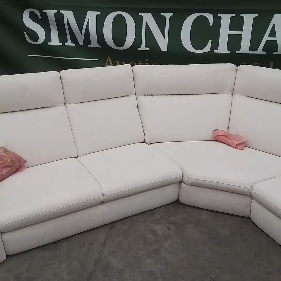 QUALITY DESIGNER ITALIAN MADE GAIA ELECTRIC PART RECLINING FABRIC CORNER SOFA 