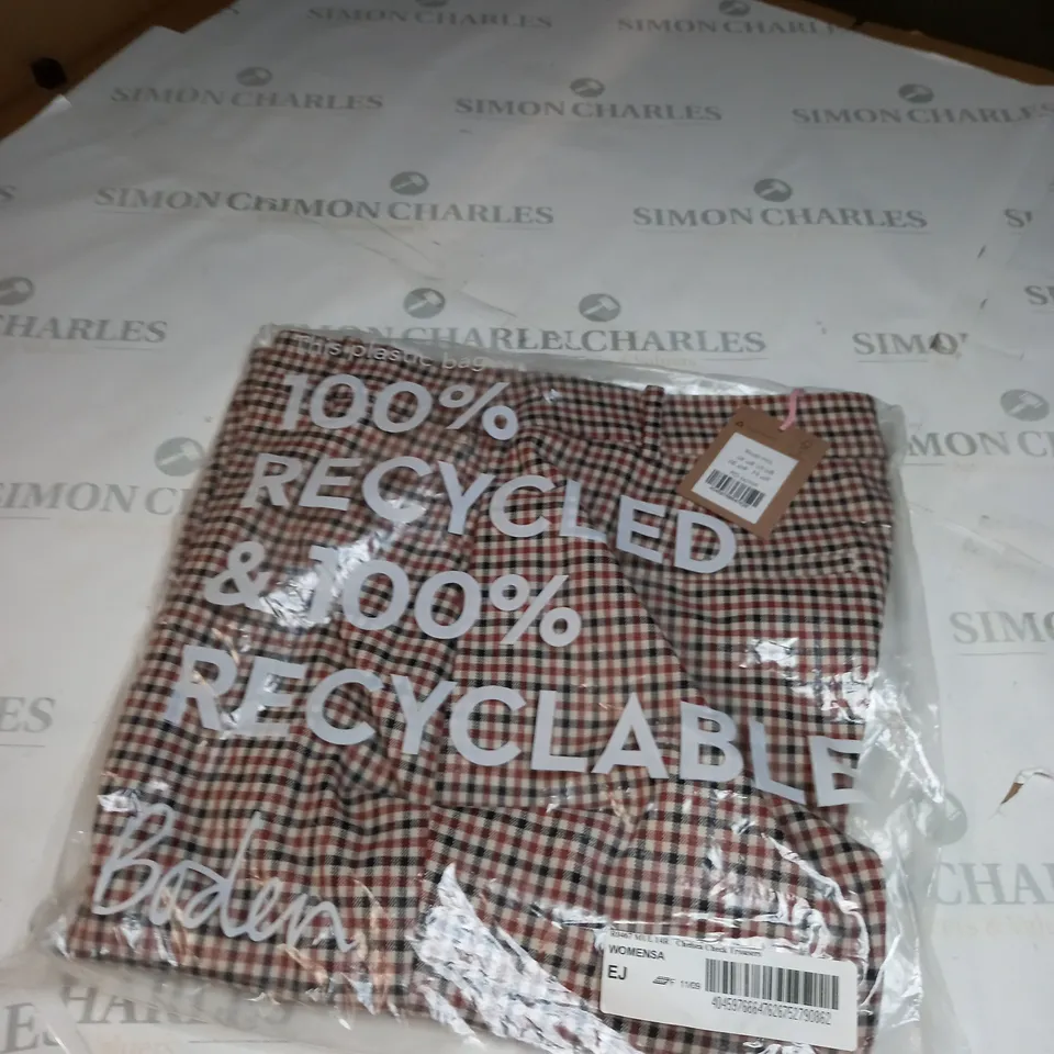 BODEN CHELSEA CHECK TROUSERS SIZE 14R