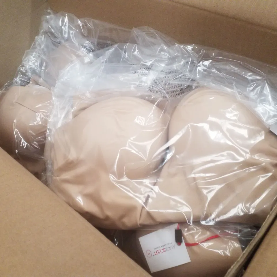 BOX CONTAINING APPROXIMATELY 10 BRAND NEW MAGISCULPT ALMOND BODYSUIT - SIZE 42D