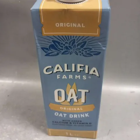 FIVE BOTTLES OF CALIFIA FARMS OAT ORIGINAL OAT DRINK WITH ADDED CALCIUM AND VITAMIN D 1L