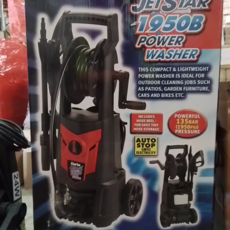 BOXED CLARKE JETSTAR 1950B 1950PSI PRESSURE WASHER (230V)