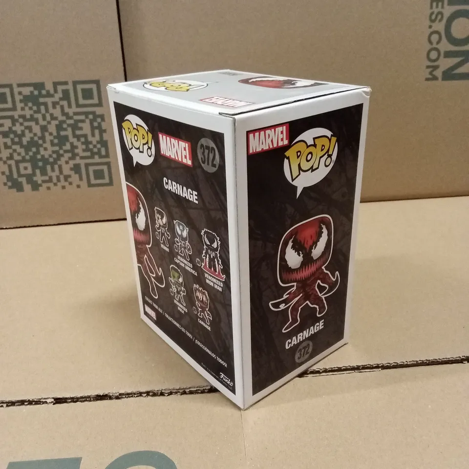 BOXED FUNKO POP MARVEL VENOM 372 CARNAGE BOBBLE-HEAD