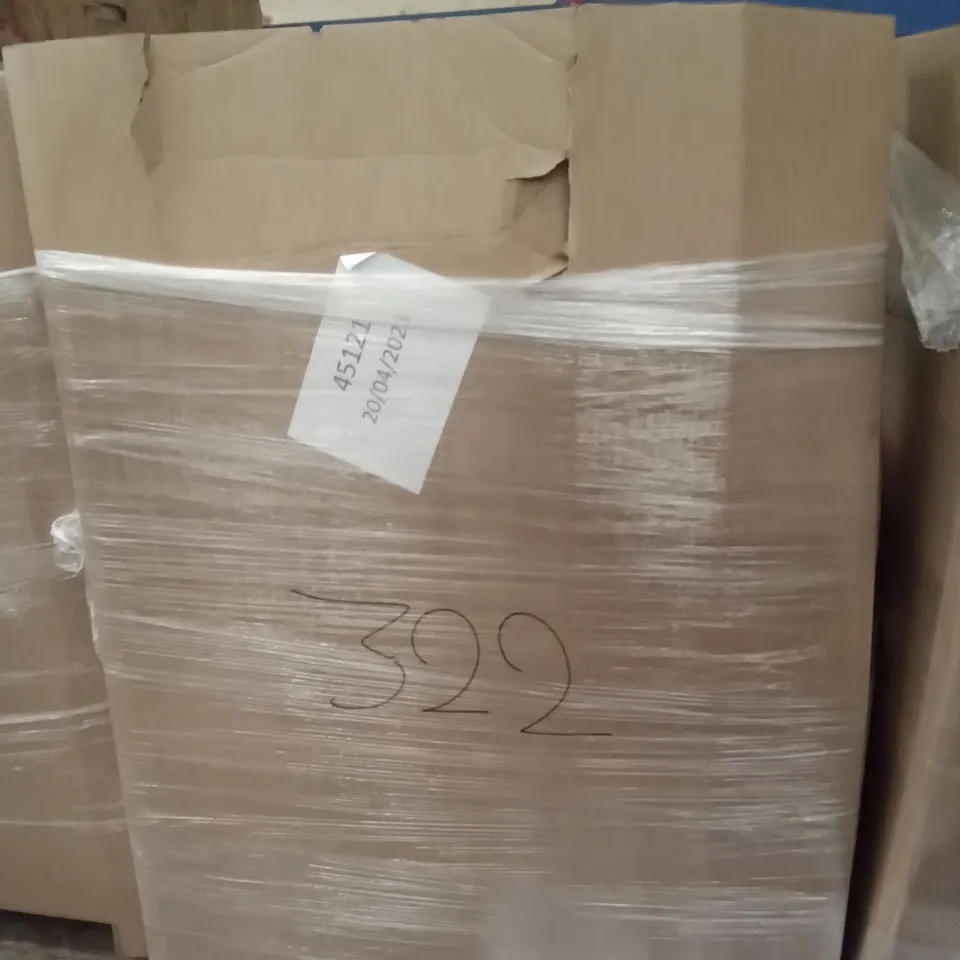 PALLET OF ASSORTED ITEMS INCLUDING CROYDEX TOILET SEAT, HEATED THROW, CUSIMAX DOUBLE INFRARED COOKTOP, SILVER SWEEP WALL CLOCK, ROUND SIDE TABLE WITH TRAY