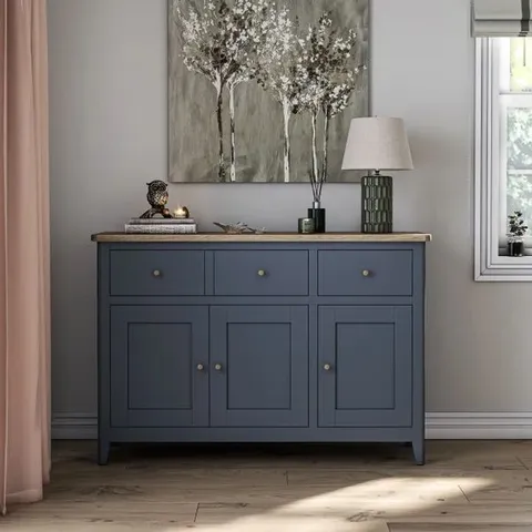 BOXED BROMLEY II LARGE SIDEBOARD - FOLKESTONE BLUE (1 BOX)