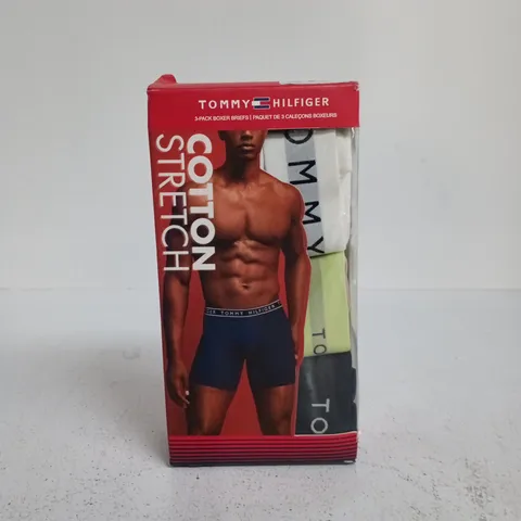 TOMMY HILFIGER 3 PACK LARGE COTTON STRETCH BOXER BRIEFS