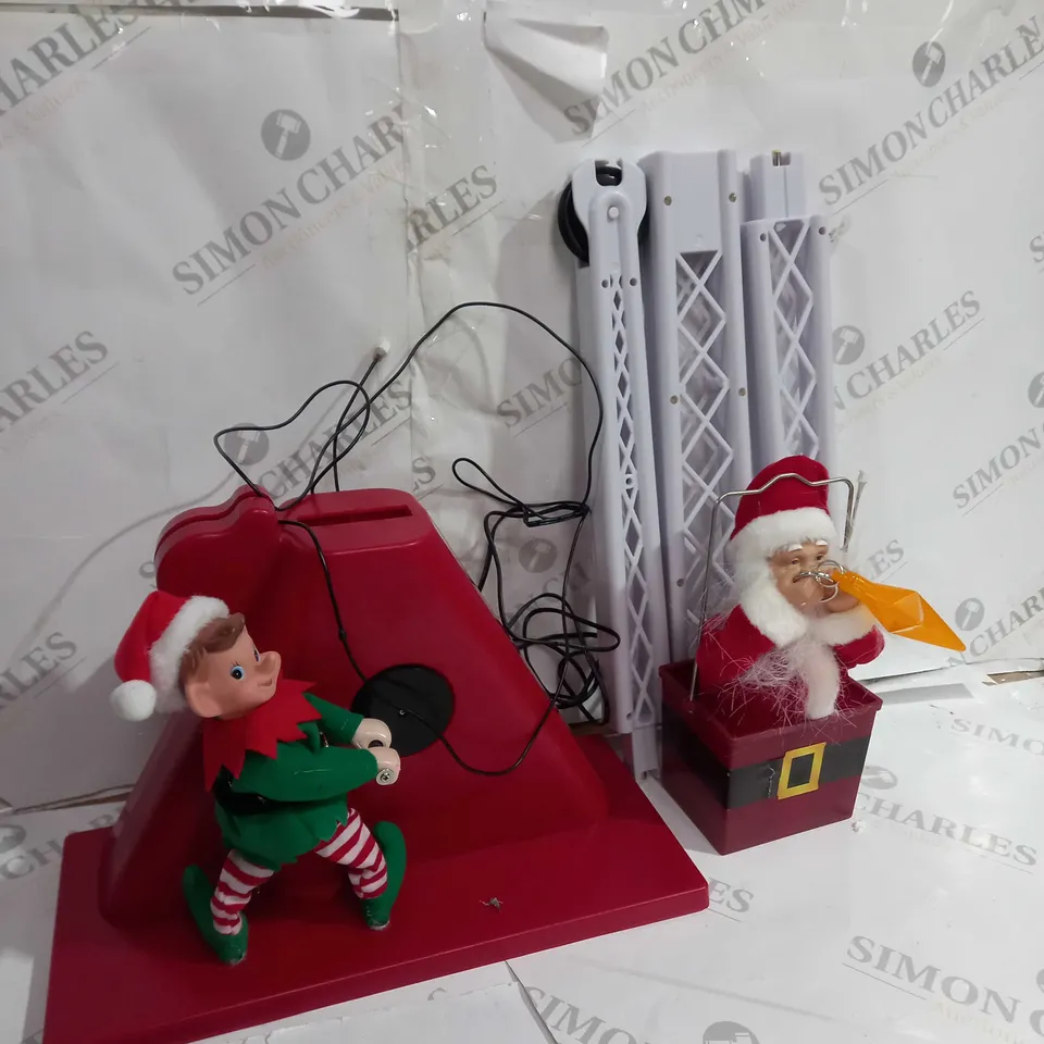 MR CHRISTMAS ANIMATED LIGHT UP CLIMBING CHRISTMAS CRANE