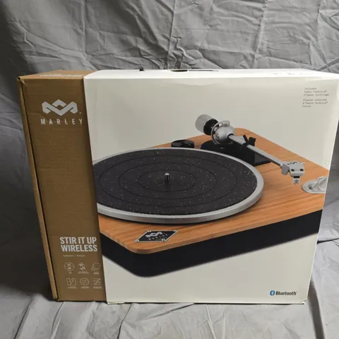 MARLEY STIR IT UP WIRELESS TURNTABLE – WOODEN PLINTH, BLUETOOTH