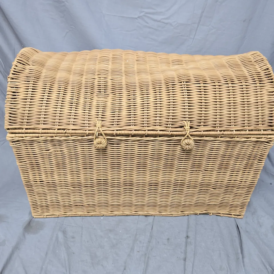 MEDIUM POLY RATTAN STORAGE CHEST