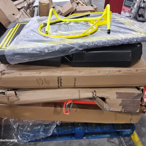 PALLET OF ASSORTED BOXED SPORTS EQUIPMENT & PARTS