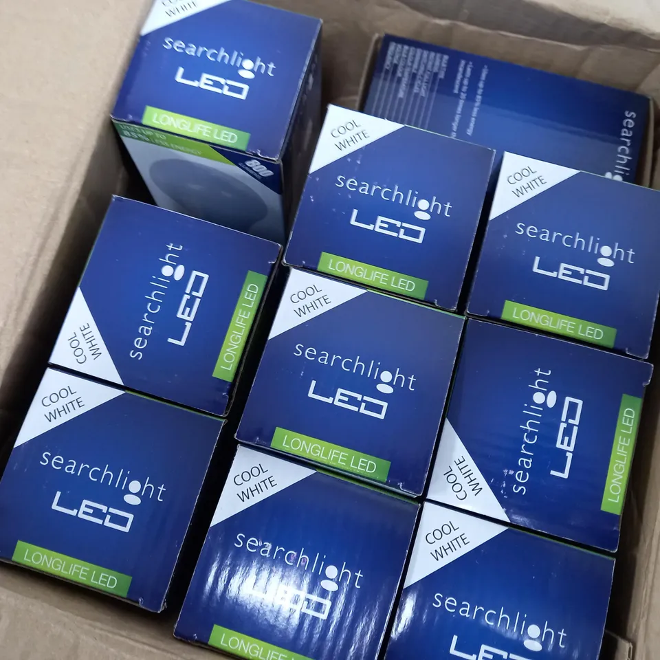 10 BOXED SEARCHLIGHT 10W E27 LED LIGHT BULBS COOL WHITE 
