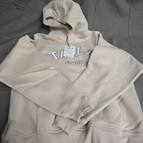 TALA OVERSIZED LOGO HOODIE IN NEUTRAL SIZE S