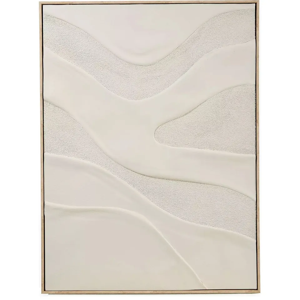 WHITE SAND HAND PAINT CAPPED CANVAS 60X80CM