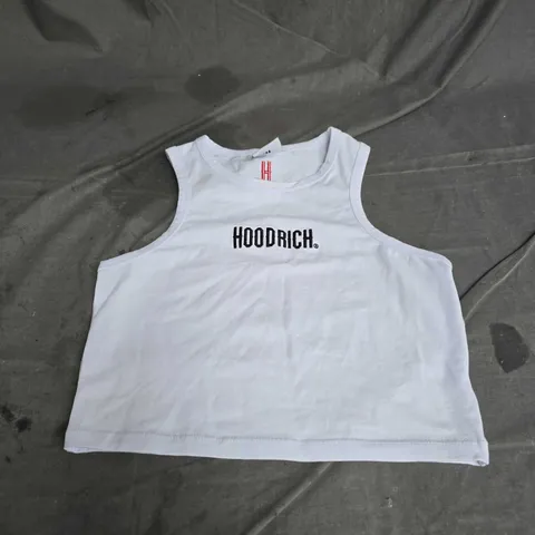 HOODRICH CROPPED TANK TOP IN WHITE SIZE M