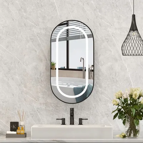 BOXED METRO LANE 41mm W 80mm H FRAMELESS MEDICINE CABINET MIRROR 3 FIXED (1 BOX)