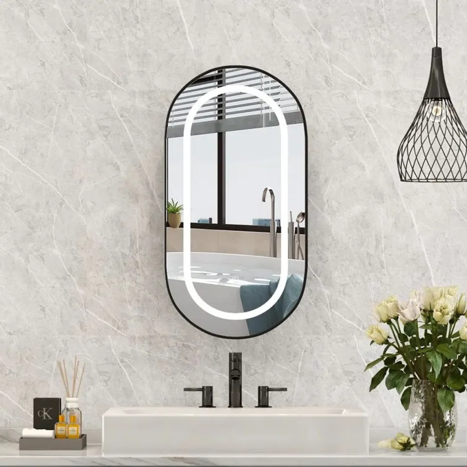 BOXED METRO LANE 41mm W 80mm H FRAMELESS MEDICINE CABINET MIRROR 3 FIXED (1 BOX)