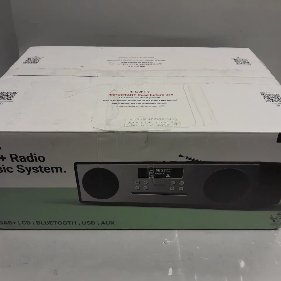 BOXED MAJORITY OAKINGTON DAB+ RADIO MUSIC SYSTEM