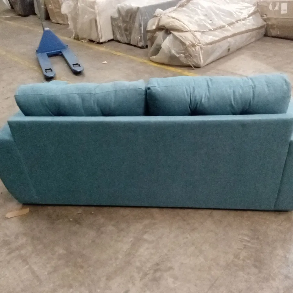 PRENT FABRIC 3 SEATER SOFA - TEAL RRP £829