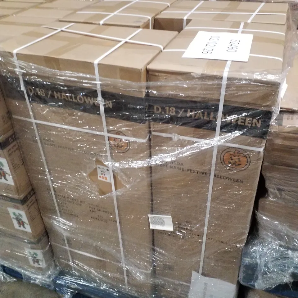 PALLET CONTAINING 4 BOXES OF BRAND NEW HALLOWEEN PET SUPPLIES