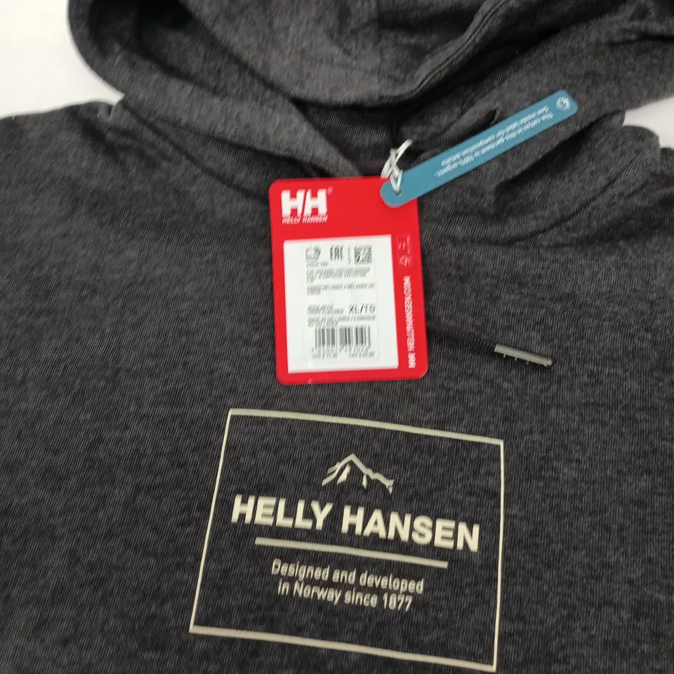 HELLY HANSEN HOODIE – DARK GREY - SIZE XL
