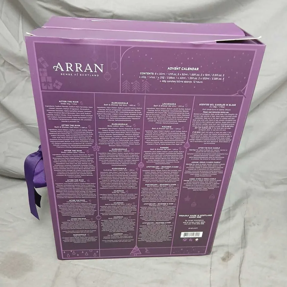 ARRAN SENSE OF SCOTLAND ADVENT CALENDAR – PURPLE BEAUTY GIFT SET