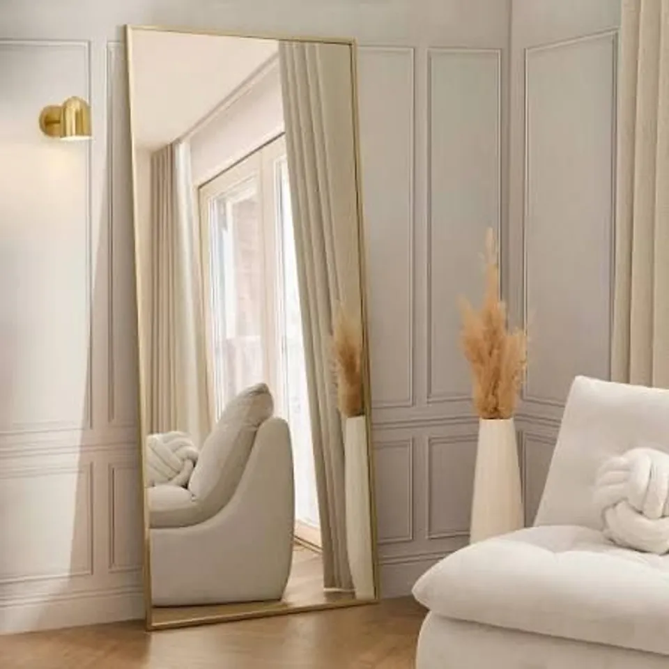 BOXED DUSK RECTANGLE FULL LENGTH MIRROR - GOLD