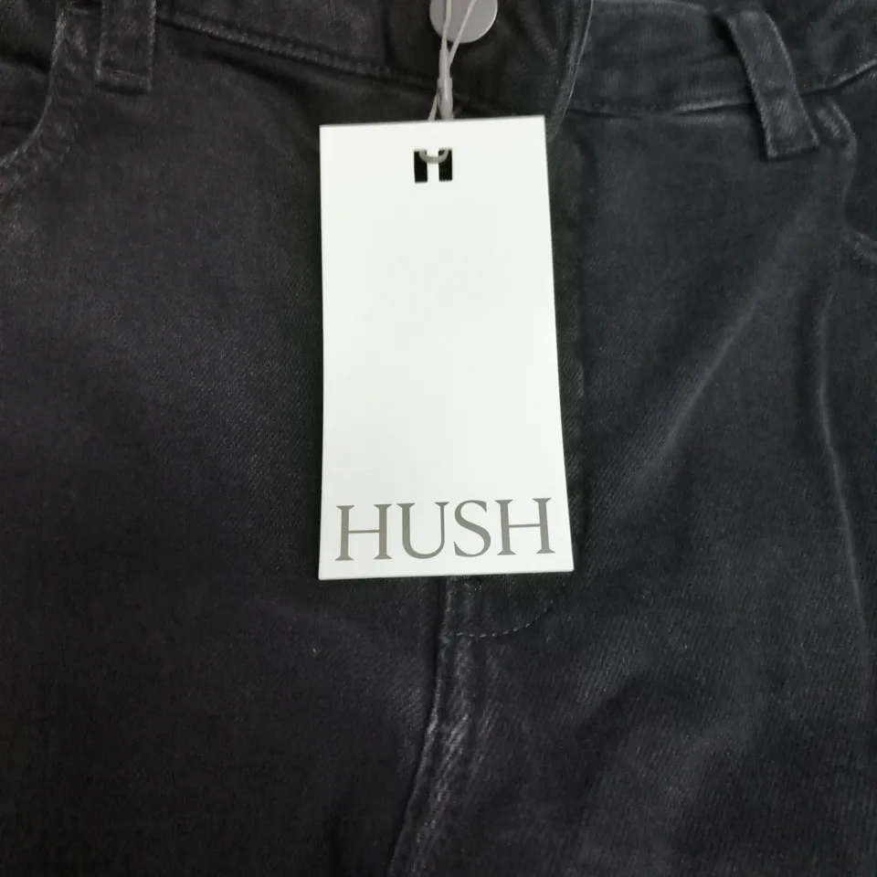 HUSH NESSA WIDE LEG JEANS – WASHED BLACK, UK SIZE 12