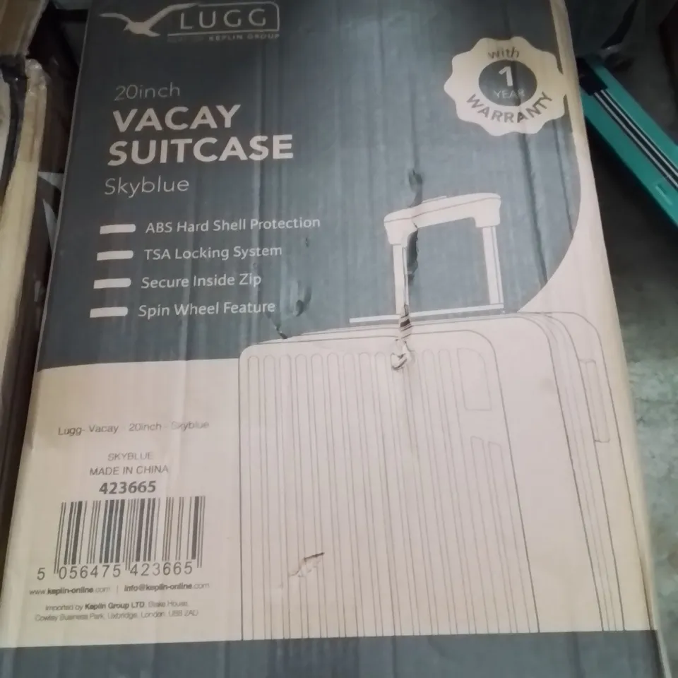 BOXED LUGG 20INCH VACAY SUITCASE SKYBLUE