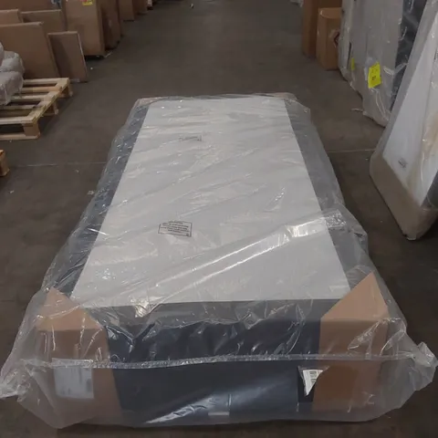 BAGGED SMOOTH VELVET DIVAN BASE - 3' SINGLE, CHARCOAL 