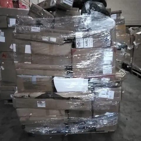 PALLET OF HOUSEHOLD ITEMS TO INCLUDE VACUUM CLEANER, TUB TRANSFER BENCHES, ROOF RACK AND OTHER ASSORTED ITEMS...