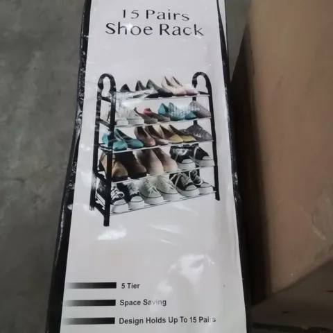 BOXED KEPLIN 15 PAIR SHOE RACK 