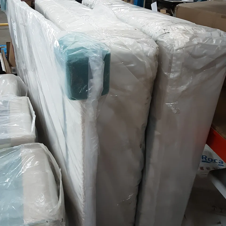 WRAPPED  TEDDY CREAM PLAIN HN DOUBLE WITH HEAD BOARD , 3 PIECES 