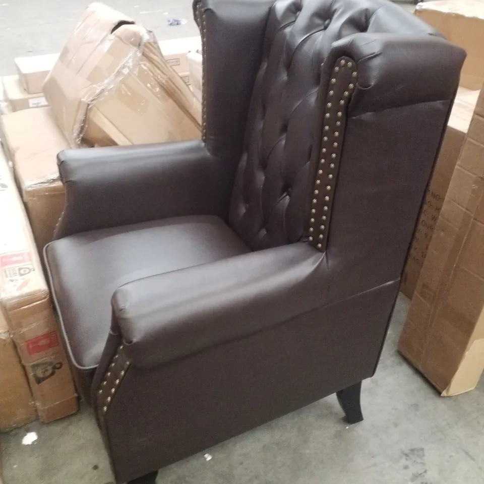 PANAVISTA FAUX LEATHER WINGBACK CHAIR 