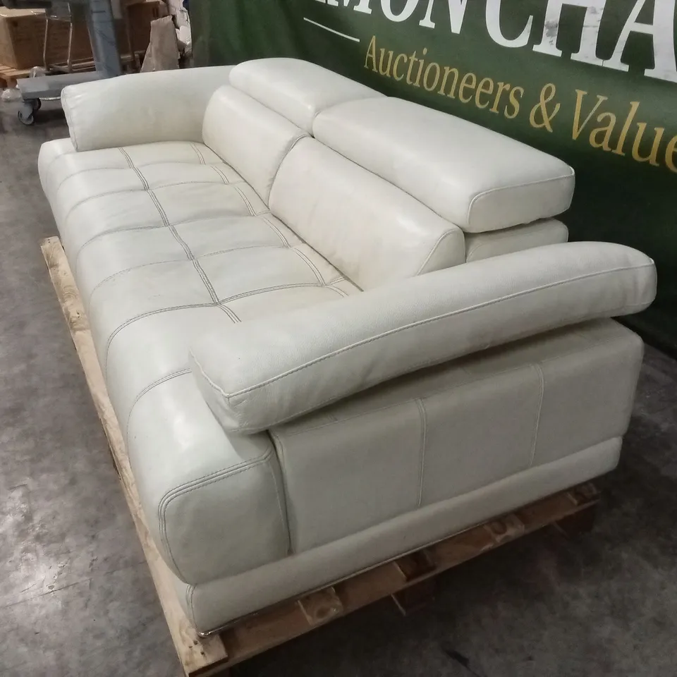 DESIGNER 3 SEATER LEATHER SOFA