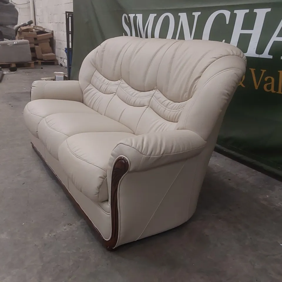 QUALITY DESIGNER ITALIAN MADE LEATHER 3 SEATER SOFA