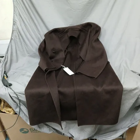 MANGO WOMEN'S OVERSIZS BROWN PICAROL KNIT COAT – SIZE M