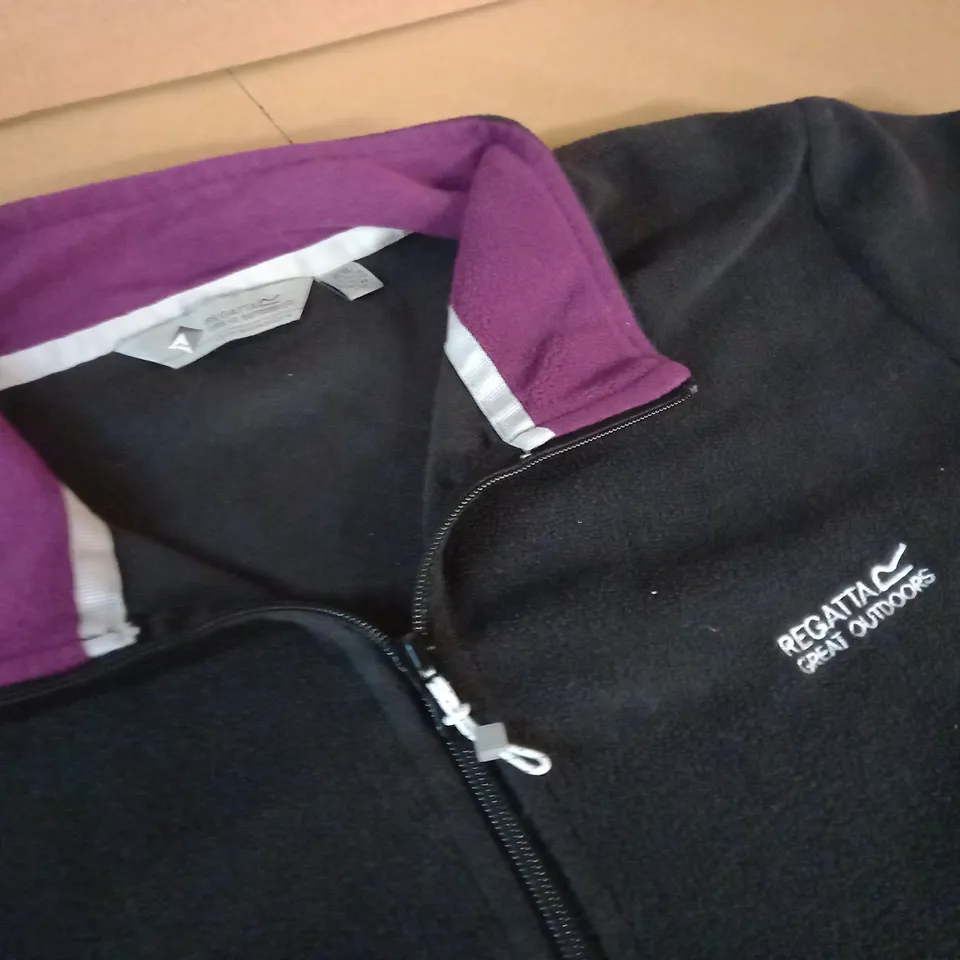 REGATTA QUARTER ZIP BLACK FLEECE - UK 20