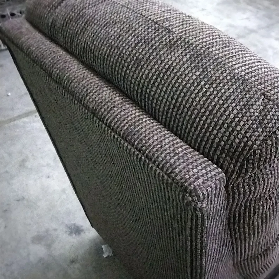 DESIGNER JUMBO CORDED BROWN FABRIC SOFA SECTION