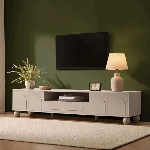 BOXED DUSK RACHEL ARCH FRONT TV UNIT FOR TVS UP TO 75" - TAUPE (1 BOX)