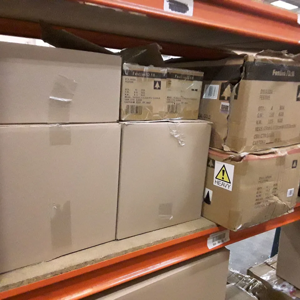 LOT OF APPROXIMATELY 34 BOXES CONTAINING ASSORTED BRAND NEW CHRISTMAS & OTHER HOLIDAY DECORATIONS 