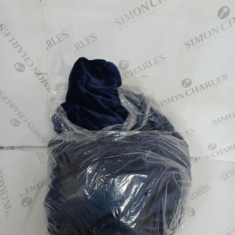 COZEE HOME HEATED PLUSH WEARABLE TV BLANKET IN NAVY