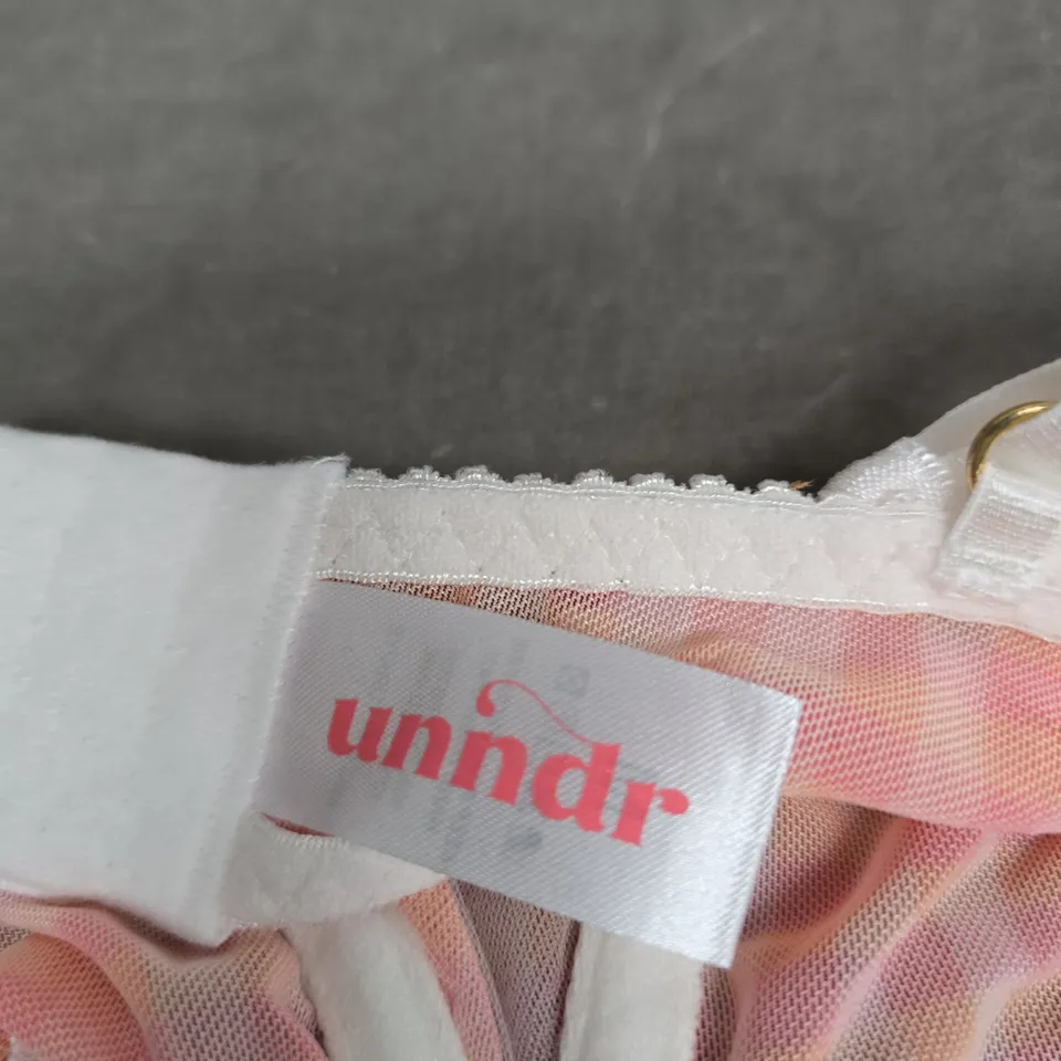 UNDR WOMEN'S PINK CHECK BRA, SIZE M