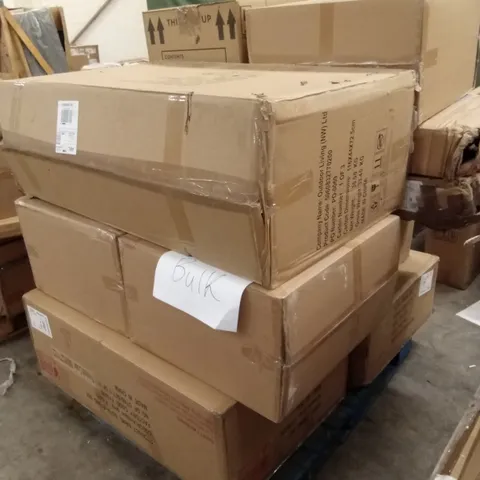 PALLET OF ASSORTED INCOMPLETE OUTDOOR GARDEN RATTAN SETS AND GARDEN FURNITURE PARTS ETC
