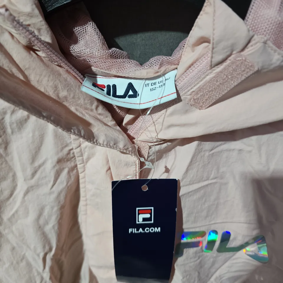 FILA PINK HOODED WINDBREAKER JACKET – FILA LOGO CHEST