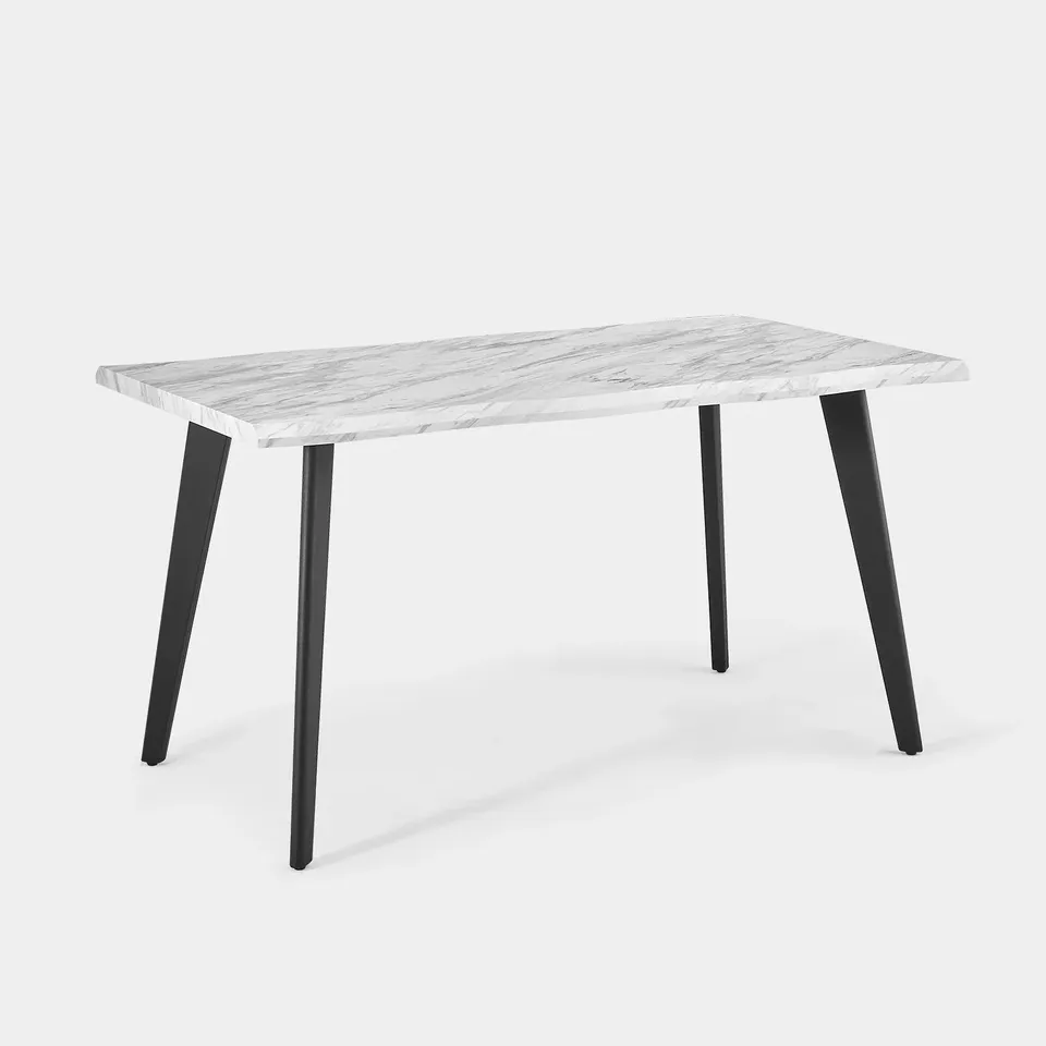 BOXED SEIBOLD LIVE EDGE DINING TABLE -  WHITE (2 BOXES)